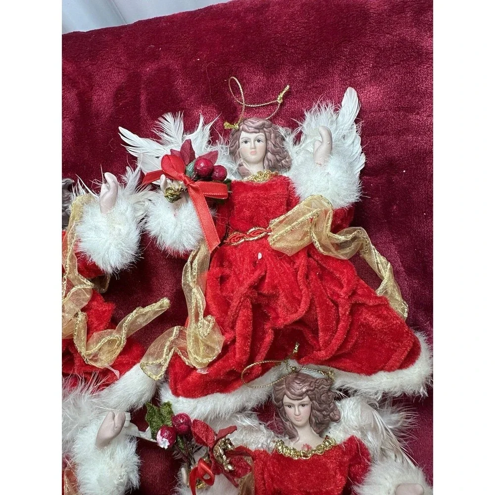 Lot Of 4 Vintage Angel Christmas Ornament
